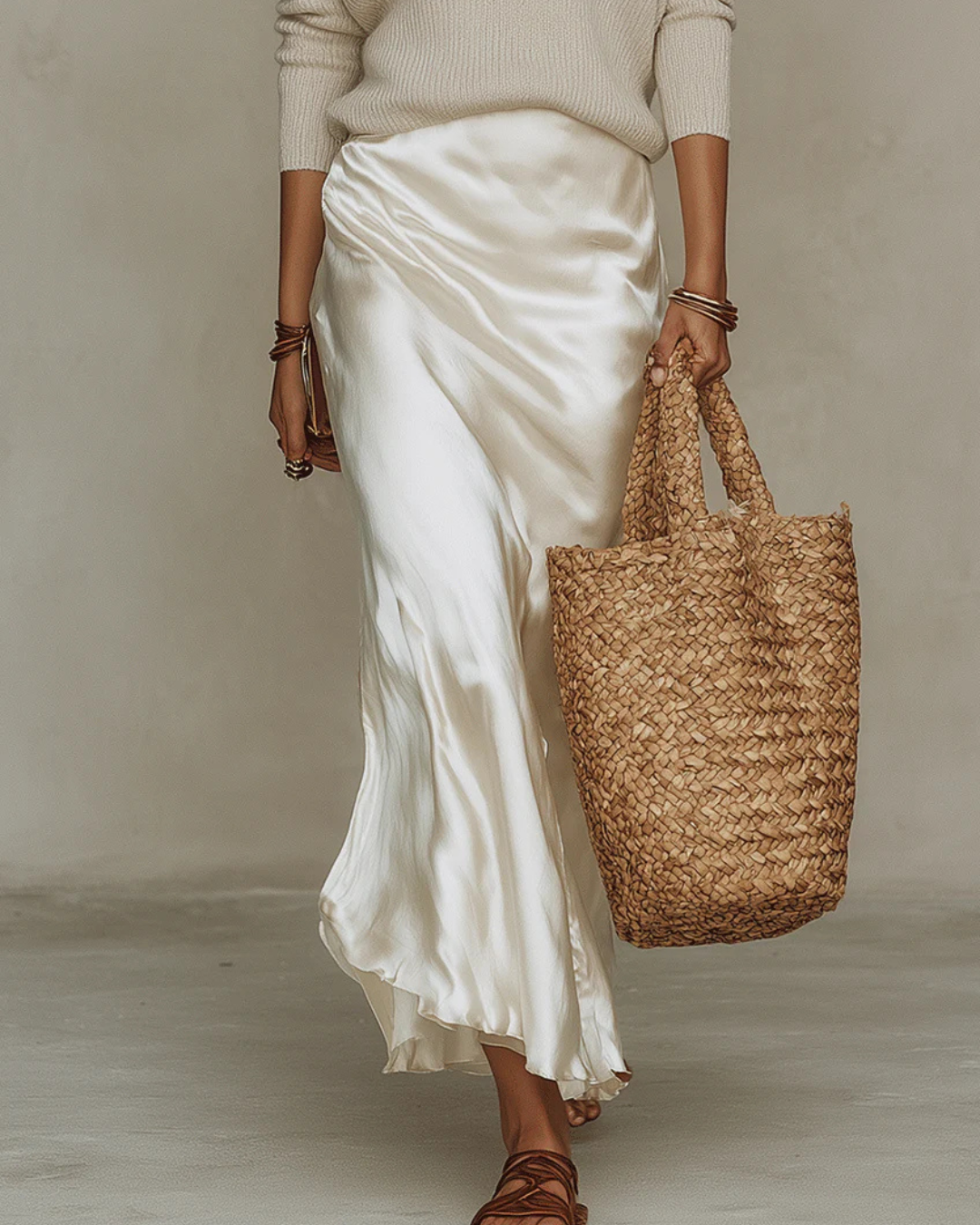 SARINA - SLIP DRESS AND KNITWEAR SET